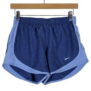 Nike Tempo Space Dye Running Shorts Blue Sporty Mesh Athletic Size S